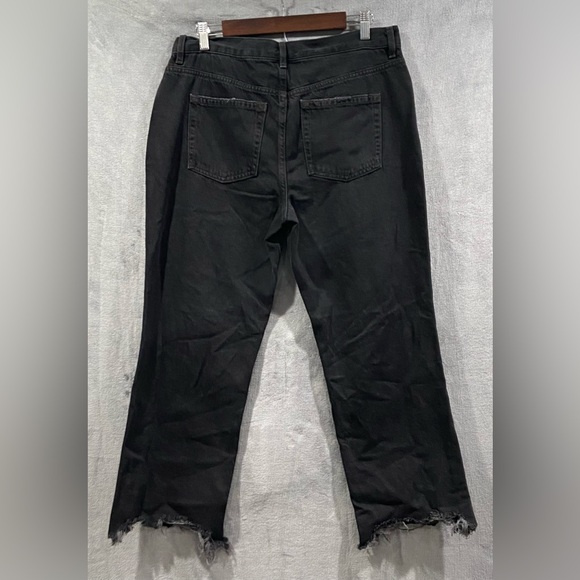 Free People Maggie Mid Rise Straight-Leg Washed Black Jeans Women’s Size 31 NWT - Picture 10 of 11